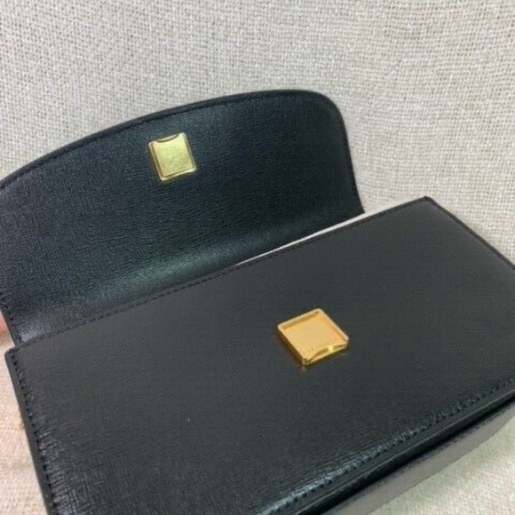 NEW Tory Burch Robinson Black Saffiano Leather Chain Wallet/MINI Crossbody Bag - Picture 8 of 13